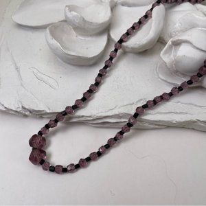 Vintage Victorian Amethyst Glass Choker